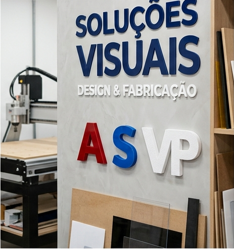 Letras em acrílico e PVC expandido